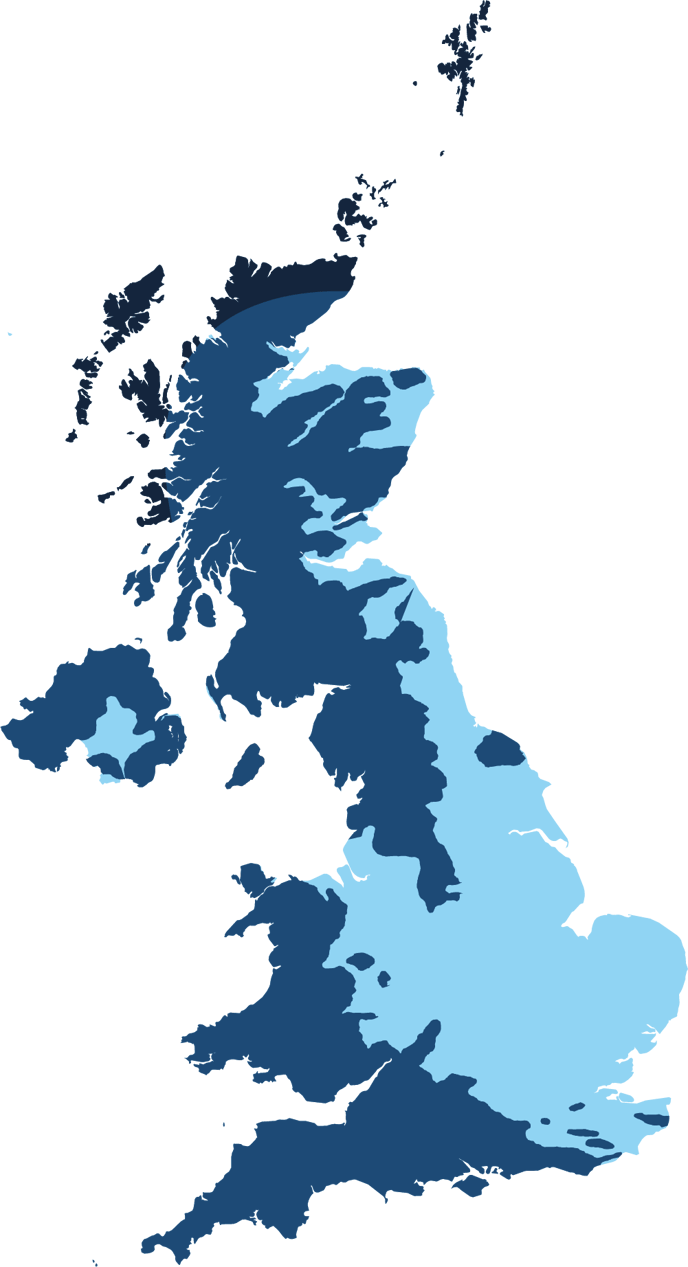 Briarwood Fibre Cement Exposure Zones map of UK